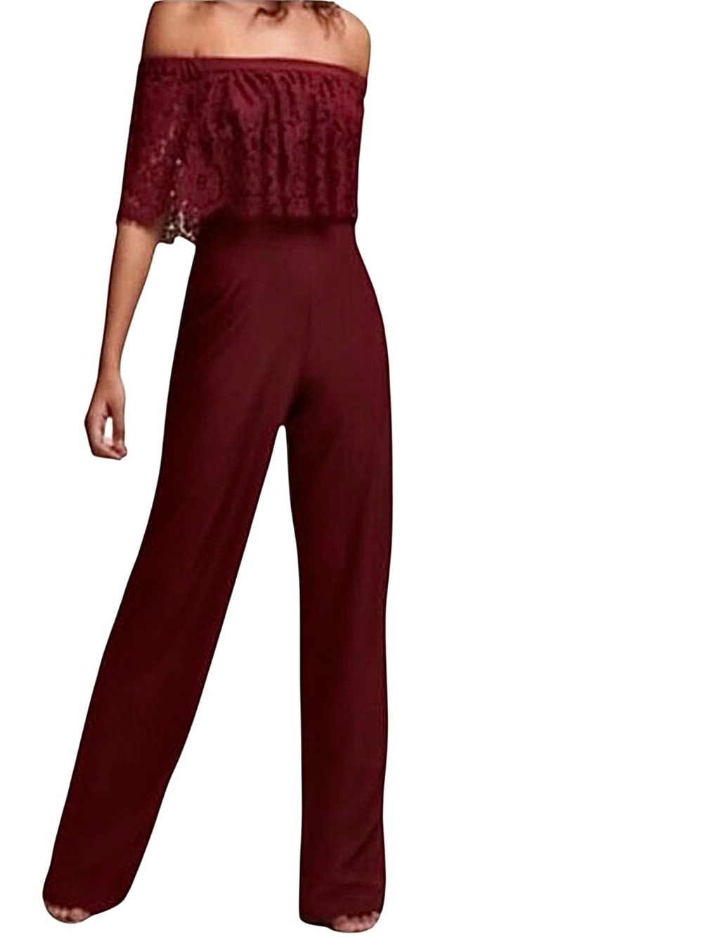 BHLDN Theia Mila Jumpsuit in Wine Size 0
